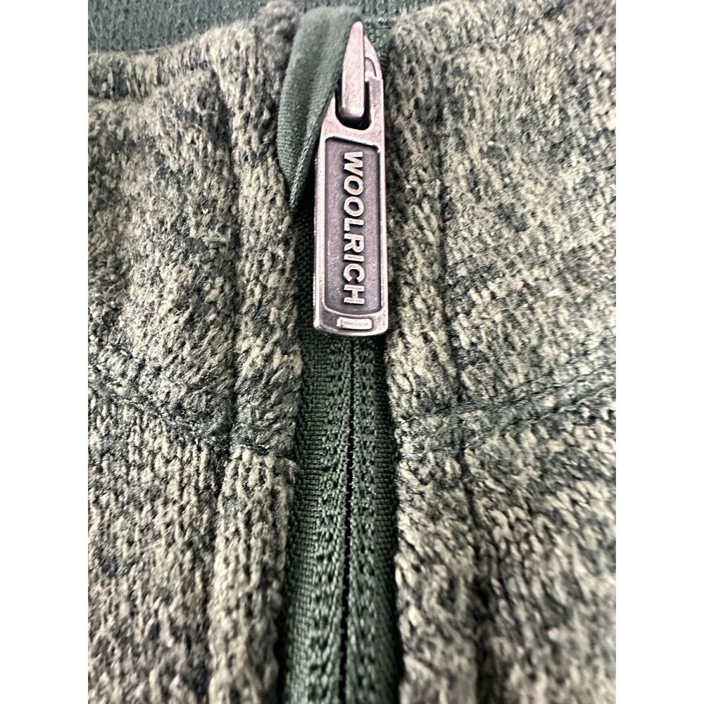 Woolrich Men XXL Quarter Zip Fleece Pullover Sweater Heather Green Outdoor Work - Picture 6 of 7